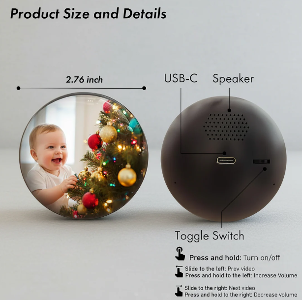 Personalized Memory Crystal Ball: Custom Video Orb
